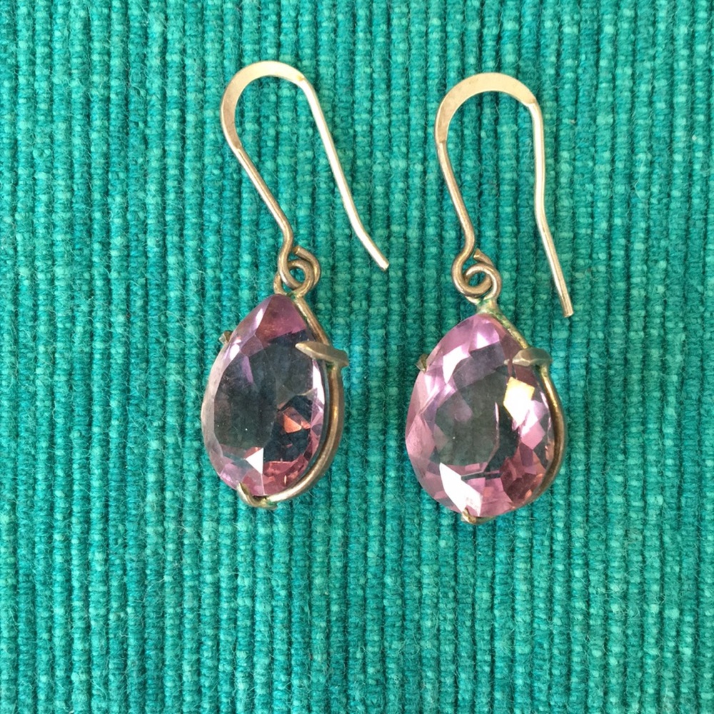 Amethyst teardrop earrings